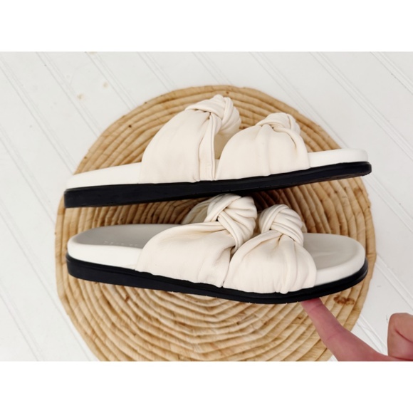 NEW Dear Frances Tye Slide Sandal in Chalk Cream 9 - Picture 4 of 10